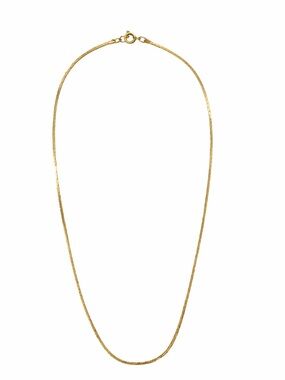 Vintage Necklace Shiny Gold Tone 17-1/2” Chain